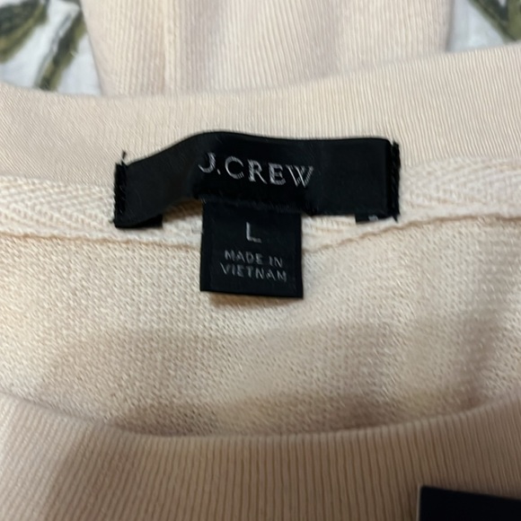 J Crew NWT ecru lounge set Top size large, medium bottoms. 100% cotton - Picture 2 of 11